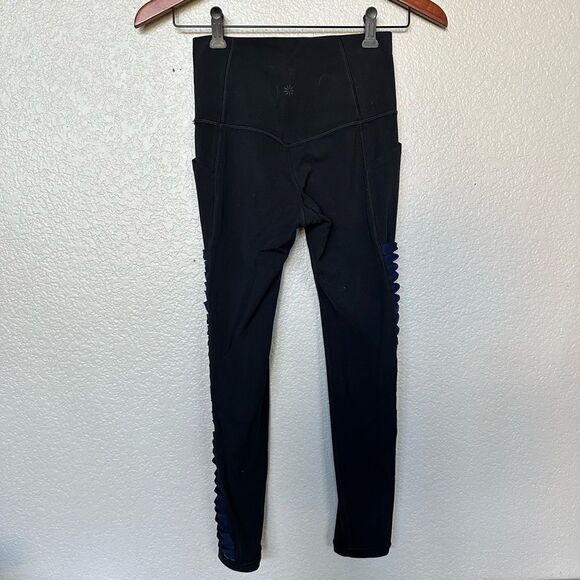 Athleta Salutation 7/8 Tight Black Navy Leggings XS - Picture 4 of 4